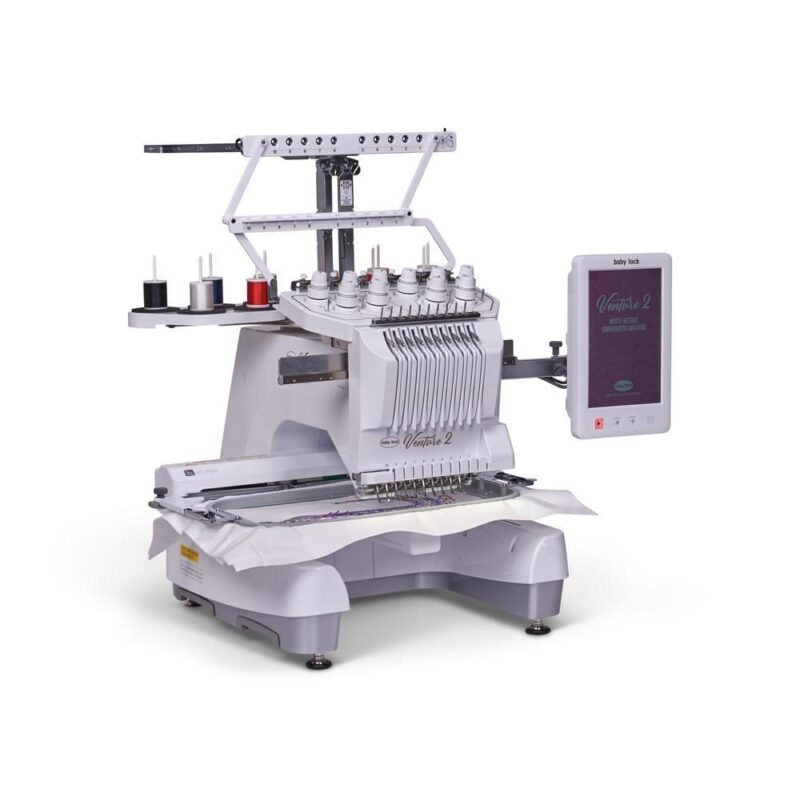Used Baby Lock Venture 2 multi-needle embroidery machine, pre-owned and serviced