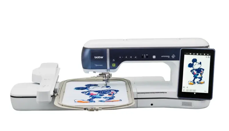 Used Brother Aveneer EV1 multi-needle embroidery machine, available with insured nationwide shipping