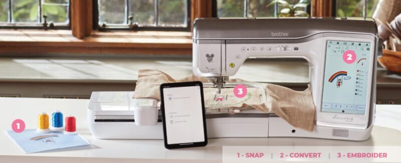 Used Brother Stellaire 2 XJ2 sewing and embroidery machine, available with insured nationwide shipping